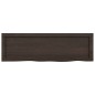 vidaXL Wandregal Dunkelbraun 100x30x(2-4)cm Massivholz Eiche Behandelt vidaXL Wandregal Dunkelbraun 100x30x(2-4)cm Massivholz Eiche Behandelt