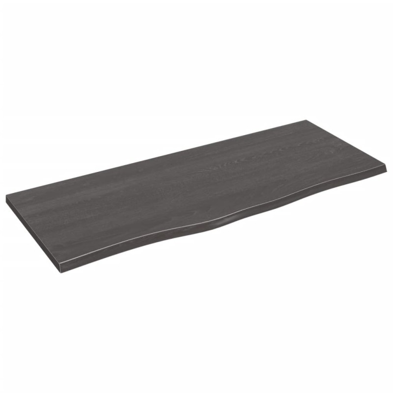vidaXL Wandregal Dunkelgrau 100x40x2 cm Massivholz Eiche Behandelt vidaXL Wandregal Dunkelgrau 100x40x2 cm Massivholz Eiche Behandelt