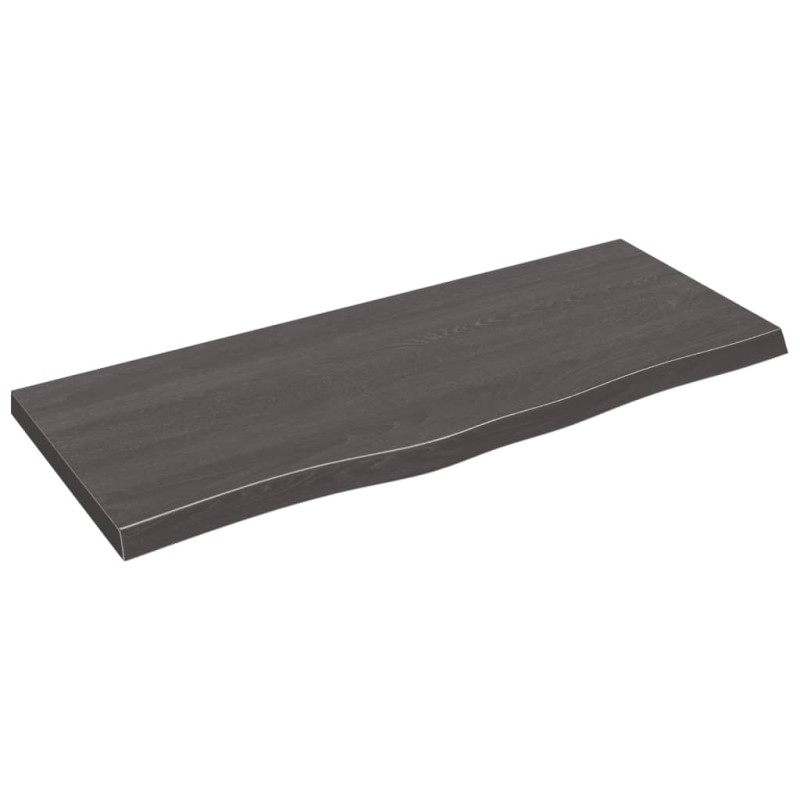 vidaXL Wandregal Dunkelgrau 100x40x4 cm Massivholz Eiche Behandelt vidaXL Wandregal Dunkelgrau 100x40x4 cm Massivholz Eiche Behandelt