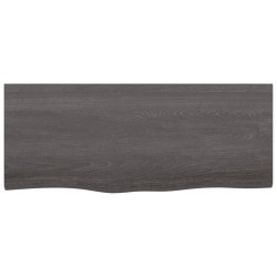 vidaXL Wandregal Dunkelbraun 100x40x(2-6)cm Massivholz Eiche Behandelt