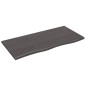 vidaXL Wandregal Dunkelbraun 100x50x2 cm Massivholz Eiche Behandelt vidaXL Wandregal Dunkelbraun 100x50x2 cm Massivholz Eiche Behandelt