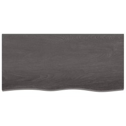vidaXL Wandregal Dunkelbraun 100x50x2 cm Massivholz Eiche Behandelt