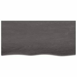 vidaXL Wandregal Dunkelgrau 100x50x6 cm Massivholz Eiche Behandelt