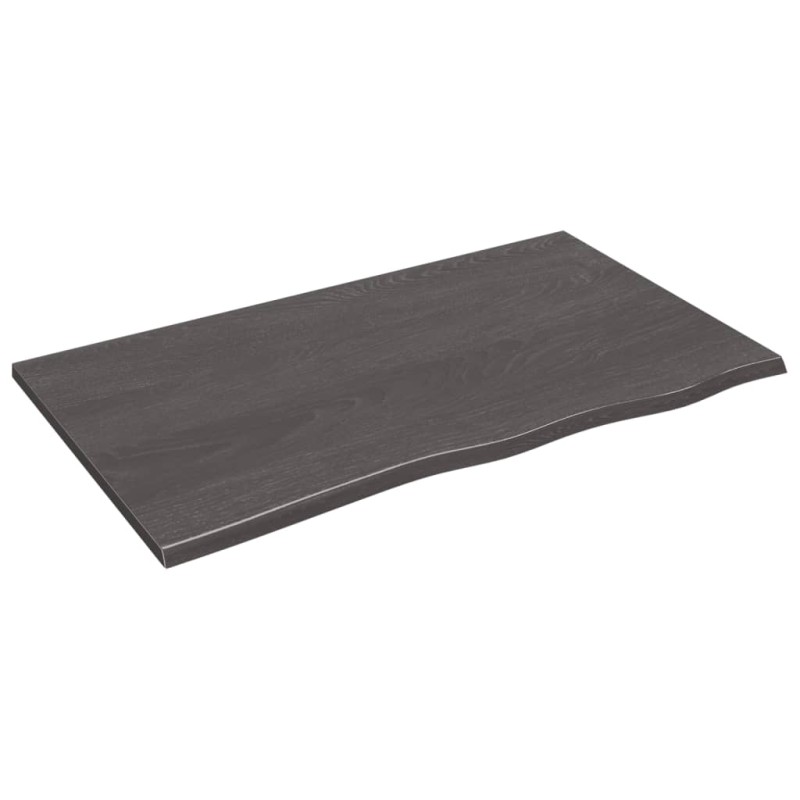 vidaXL Wandregal Dunkelgrau 100x60x2 cm Massivholz Eiche Behandelt vidaXL Wandregal Dunkelgrau 100x60x2 cm Massivholz Eiche Behandelt