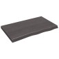 vidaXL Wandregal Dunkelbraun 100x60x(2-6)cm Massivholz Eiche Behandelt vidaXL Wandregal Dunkelbraun 100x60x(2-6)cm Massivholz Eiche Behandelt