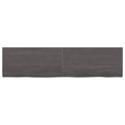 vidaXL Wandregal Dunkelgrau 120x30x4 cm Massivholz Eiche Behandelt