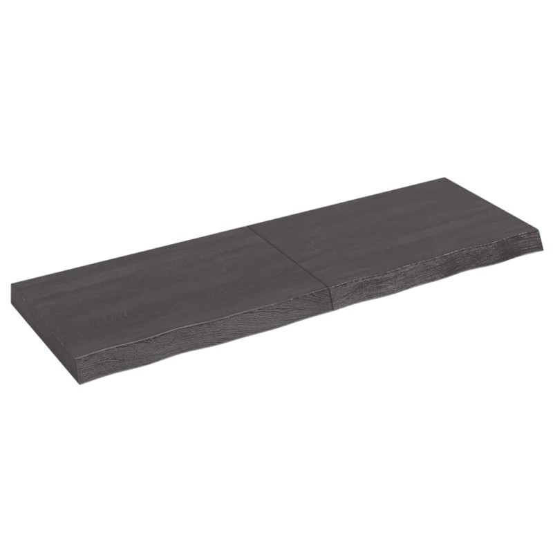 vidaXL Wandregal Dunkelgrau 120x40x6 cm Massivholz Eiche Behandelt vidaXL Wandregal Dunkelgrau 120x40x6 cm Massivholz Eiche Behandelt