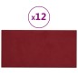 Wandpaneele 12 Stk. Weinrot 60x30 cm Samt 2,16 m² Wandpaneele 12 Stk. Weinrot 60x30 cm Samt 2,16 m²