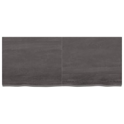 vidaXL Wandregal Dunkelgrau 120x50x4 cm Massivholz Eiche Behandelt