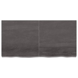 vidaXL Wandregal Dunkelgrau 120x60x6 cm Massivholz Eiche Behandelt