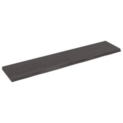 vidaXL Wandregal Dunkelgrau 140x30x4 cm Massivholz Eiche Behandelt