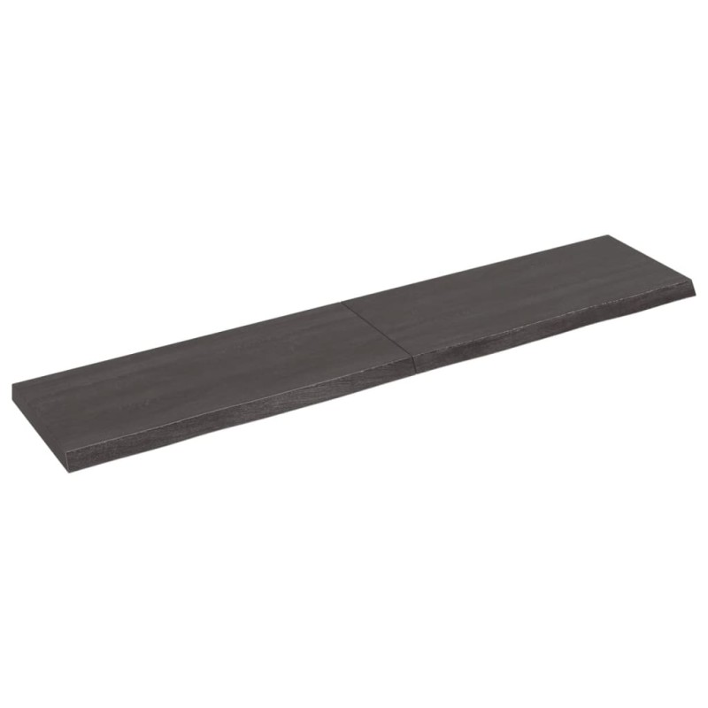 vidaXL Wandregal Dunkelgrau 140x30x4 cm Massivholz Eiche Behandelt vidaXL Wandregal Dunkelgrau 140x30x4 cm Massivholz Eiche Behandelt