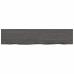 vidaXL Wandregal Dunkelgrau 140x30x4 cm Massivholz Eiche Behandelt