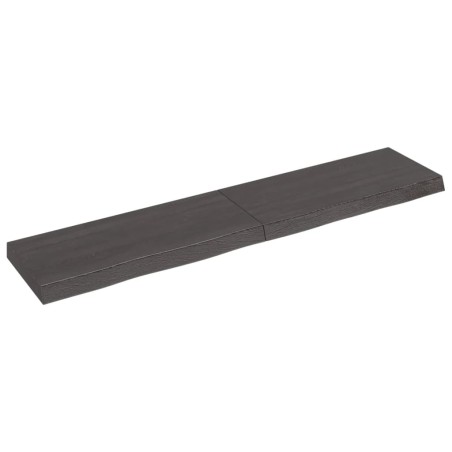 vidaXL Wandregal Dunkelgrau 140x30x6 cm Massivholz Eiche Behandelt