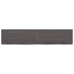 vidaXL Wandregal Dunkelgrau 140x30x6 cm Massivholz Eiche Behandelt