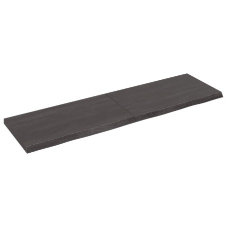 vidaXL Wandregal Dunkelgrau 140x40x4 cm Massivholz Eiche Behandelt