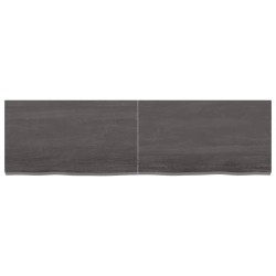 vidaXL Wandregal Dunkelgrau 140x40x4 cm Massivholz Eiche Behandelt