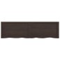 vidaXL Wandregal Dunkelgrau 140x40x4 cm Massivholz Eiche Behandelt vidaXL Wandregal Dunkelgrau 140x40x4 cm Massivholz Eiche Behandelt