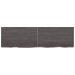 vidaXL Wandregal Dunkelgrau 140x40x6 cm Massivholz Eiche Behandelt