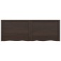 vidaXL Wandregal Dunkelbraun 140x50x(2-4)cm Massivholz Eiche Behandelt vidaXL Wandregal Dunkelbraun 140x50x(2-4)cm Massivholz Eiche Behandelt
