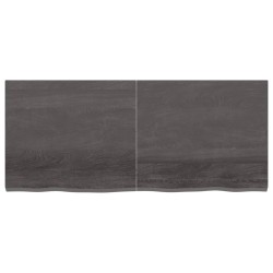 vidaXL Wandregal Dunkelbraun 140x60x(2-4)cm Massivholz Eiche Behandelt
