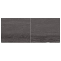 vidaXL Wandregal Dunkelgrau 140x60x6 cm Massivholz Eiche Behandelt