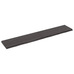 vidaXL Wandregal Dunkelgrau 160x30x4 cm Massivholz Eiche Behandelt