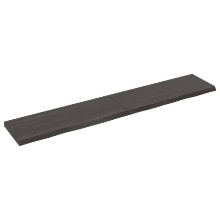 vidaXL Wandregal Dunkelgrau 160x30x4 cm Massivholz Eiche Behandelt