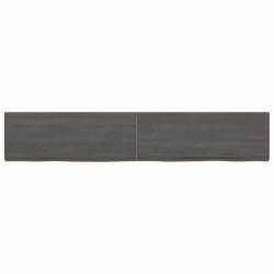 vidaXL Wandregal Dunkelgrau 160x30x4 cm Massivholz Eiche Behandelt