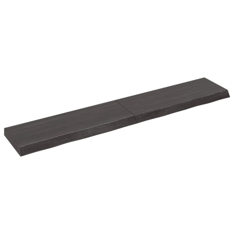 vidaXL Wandregal Dunkelgrau 160x30x6 cm Massivholz Eiche Behandelt vidaXL Wandregal Dunkelgrau 160x30x6 cm Massivholz Eiche Behandelt