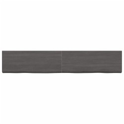 vidaXL Wandregal Dunkelgrau 160x30x6 cm Massivholz Eiche Behandelt