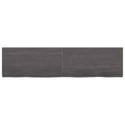 vidaXL Wandregal Dunkelbraun 160x40x(2-4)cm Massivholz Eiche Behandelt