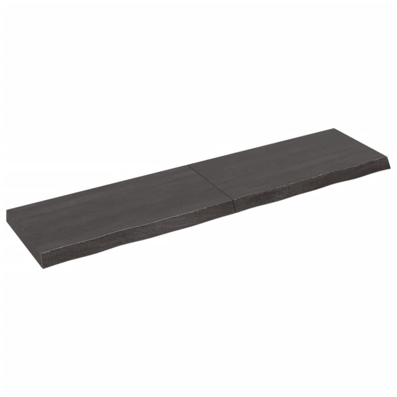 vidaXL Wandregal Dunkelgrau 160x40x6 cm Massivholz Eiche Behandelt vidaXL Wandregal Dunkelgrau 160x40x6 cm Massivholz Eiche Behandelt
