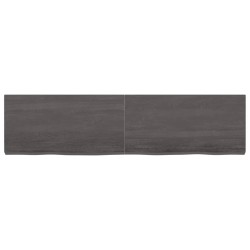 vidaXL Wandregal Dunkelgrau 160x40x6 cm Massivholz Eiche Behandelt