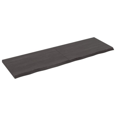 vidaXL Wandregal Dunkelbraun 160x50x(2-4)cm Massivholz Eiche Behandelt
