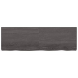 vidaXL Wandregal Dunkelbraun 160x50x(2-4)cm Massivholz Eiche Behandelt