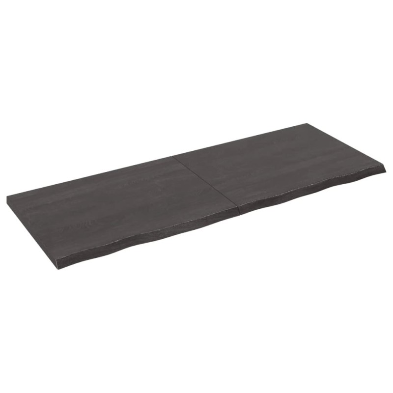 vidaXL Wandregal Dunkelgrau 160x60x4 cm Massivholz Eiche Behandelt vidaXL Wandregal Dunkelgrau 160x60x4 cm Massivholz Eiche Behandelt