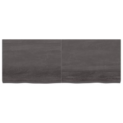 vidaXL Wandregal Dunkelgrau 160x60x6 cm Massivholz Eiche Behandelt