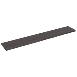 vidaXL Wandregal Dunkelgrau 180x30x4 cm Massivholz Eiche Behandelt