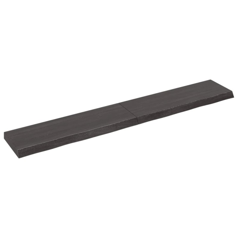 vidaXL Wandregal Dunkelgrau 180x30x6 cm Massivholz Eiche Behandelt vidaXL Wandregal Dunkelgrau 180x30x6 cm Massivholz Eiche Behandelt