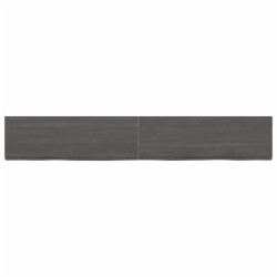 vidaXL Wandregal Dunkelgrau 180x30x6 cm Massivholz Eiche Behandelt