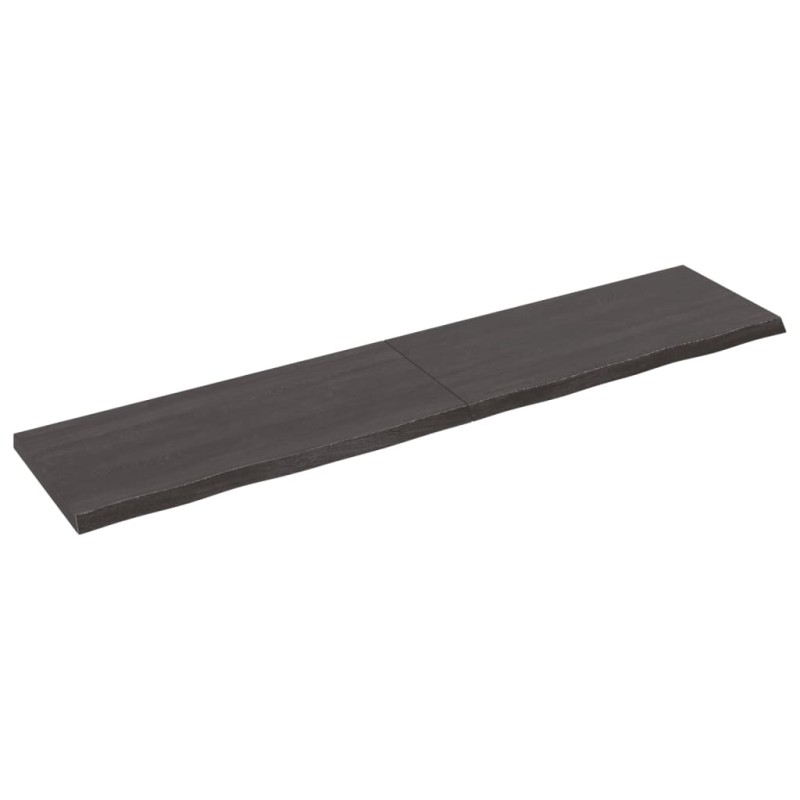 vidaXL Wandregal Dunkelgrau 180x40x4 cm Massivholz Eiche Behandelt vidaXL Wandregal Dunkelgrau 180x40x4 cm Massivholz Eiche Behandelt