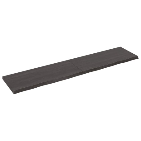 vidaXL Wandregal Dunkelgrau 180x40x4 cm Massivholz Eiche Behandelt