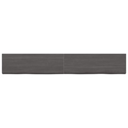 vidaXL Wandregal Dunkelgrau 180x40x4 cm Massivholz Eiche Behandelt