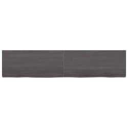 vidaXL Wandregal Dunkelbraun 180x40x(2-6)cm Massivholz Eiche Behandelt