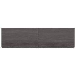 vidaXL Wandregal Dunkelgrau 180x50x4 cm Massivholz Eiche Behandelt