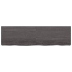 vidaXL Wandregal Dunkelgrau 180x50x6 cm Massivholz Eiche Behandelt