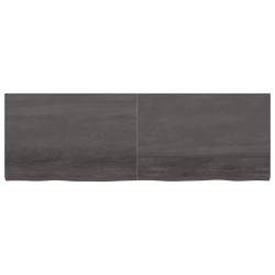 vidaXL Wandregal Dunkelgrau 180x60x4 cm Massivholz Eiche Behandelt