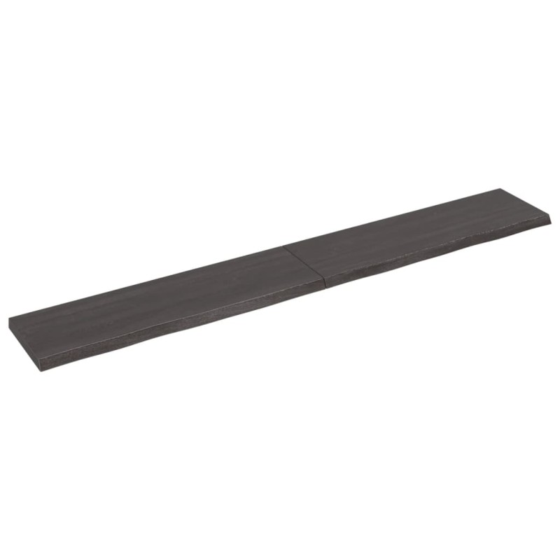 vidaXL Wandregal Dunkelgrau 200x30x4 cm Massivholz Eiche Behandelt vidaXL Wandregal Dunkelgrau 200x30x4 cm Massivholz Eiche Behandelt