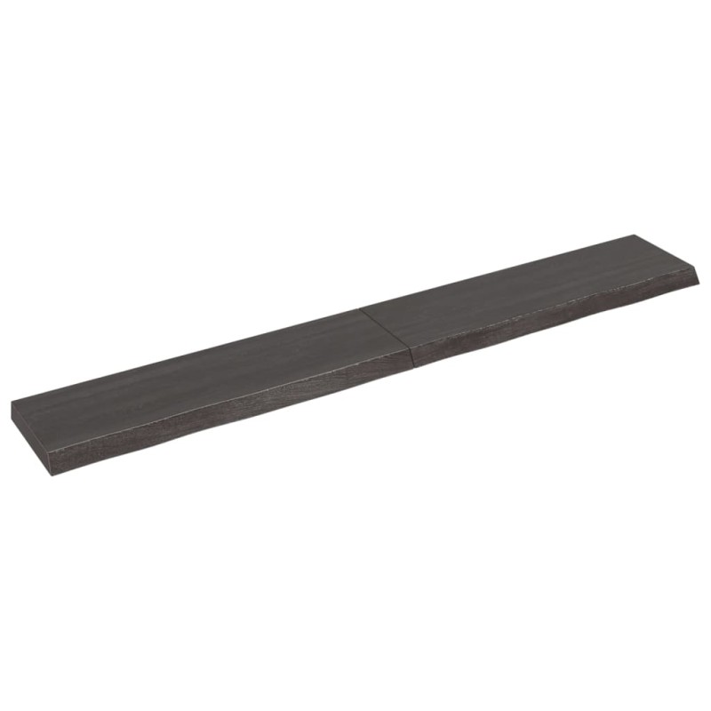 vidaXL Wandregal Dunkelgrau 200x30x6 cm Massivholz Eiche Behandelt vidaXL Wandregal Dunkelgrau 200x30x6 cm Massivholz Eiche Behandelt